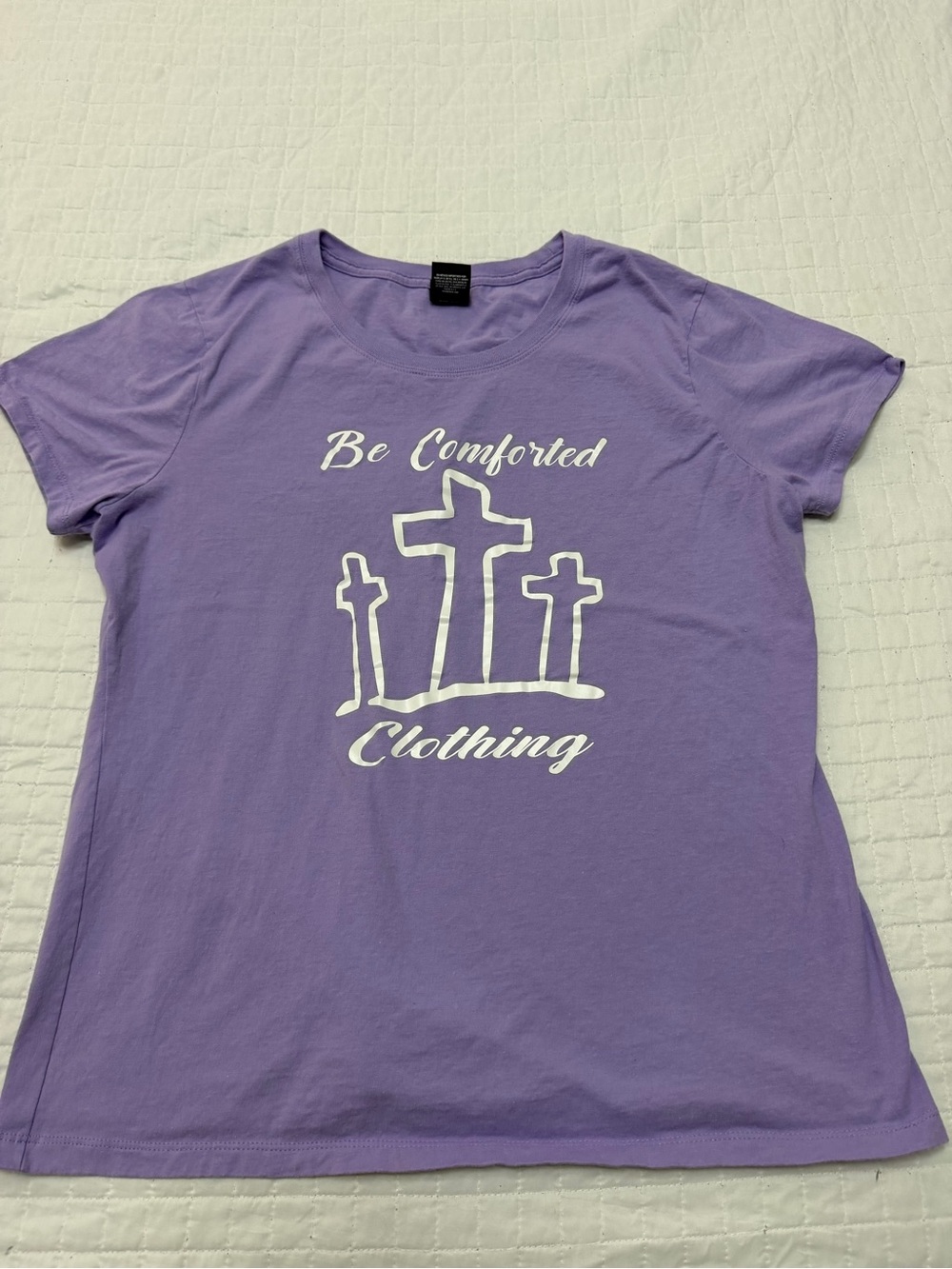 Hanes Perfect-T Purple Christian Graphic T-Shirt Women’s XL